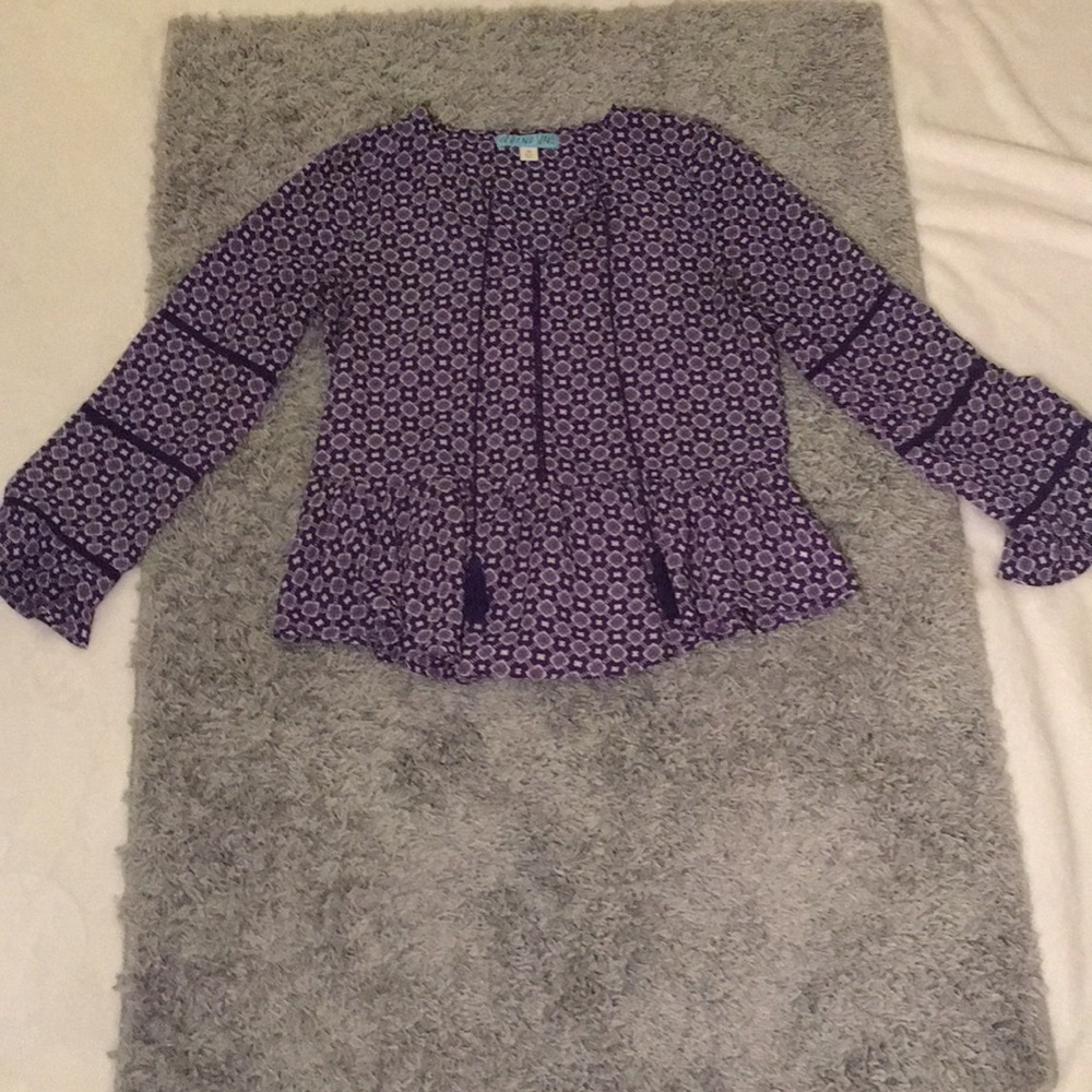 Purple patterned, Flowy blouse